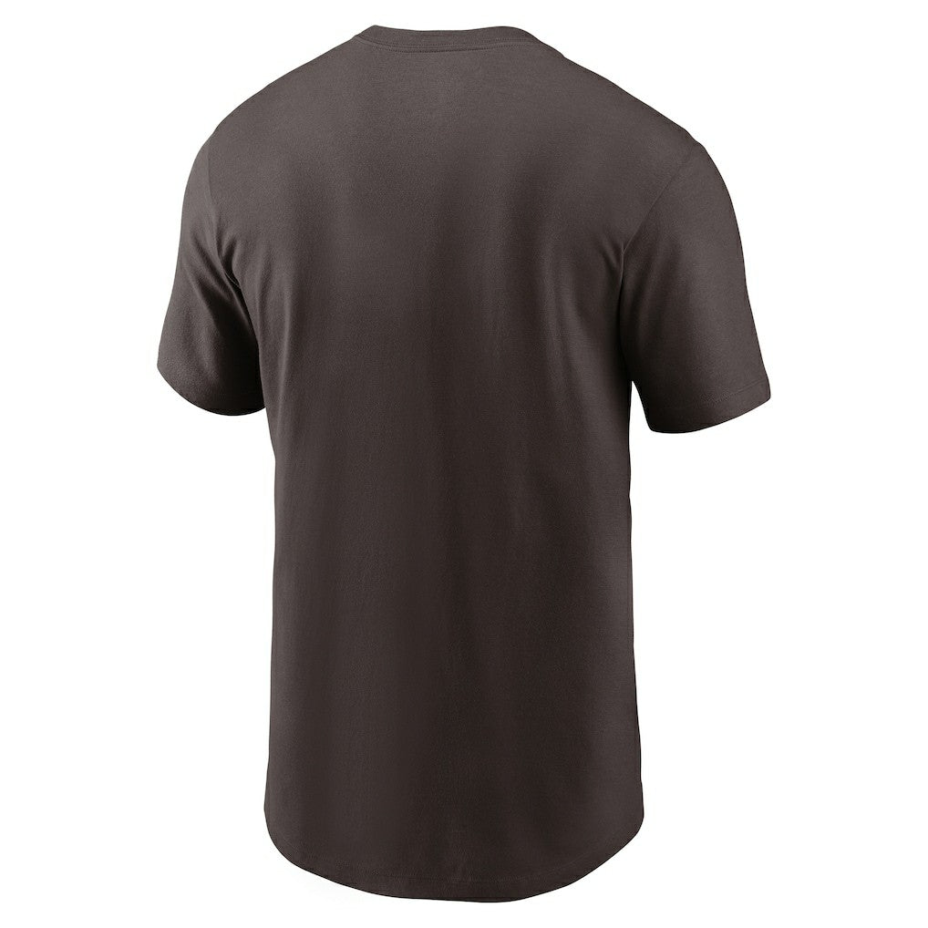 Cleveland Browns Primetime Wordmark Essential T-Shirt - Brown online