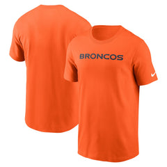 Denver Broncos Primetime Wordmark Essential T-Shirt - Orange sale