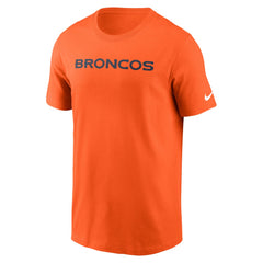 Denver Broncos Primetime Wordmark Essential T-Shirt - Orange sale