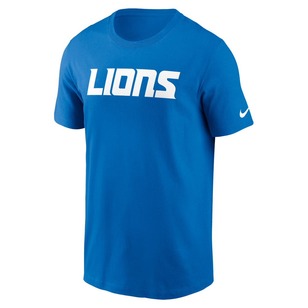 Detroit Lions Primetime Wordmark Essential T-Shirt - Blue outlet