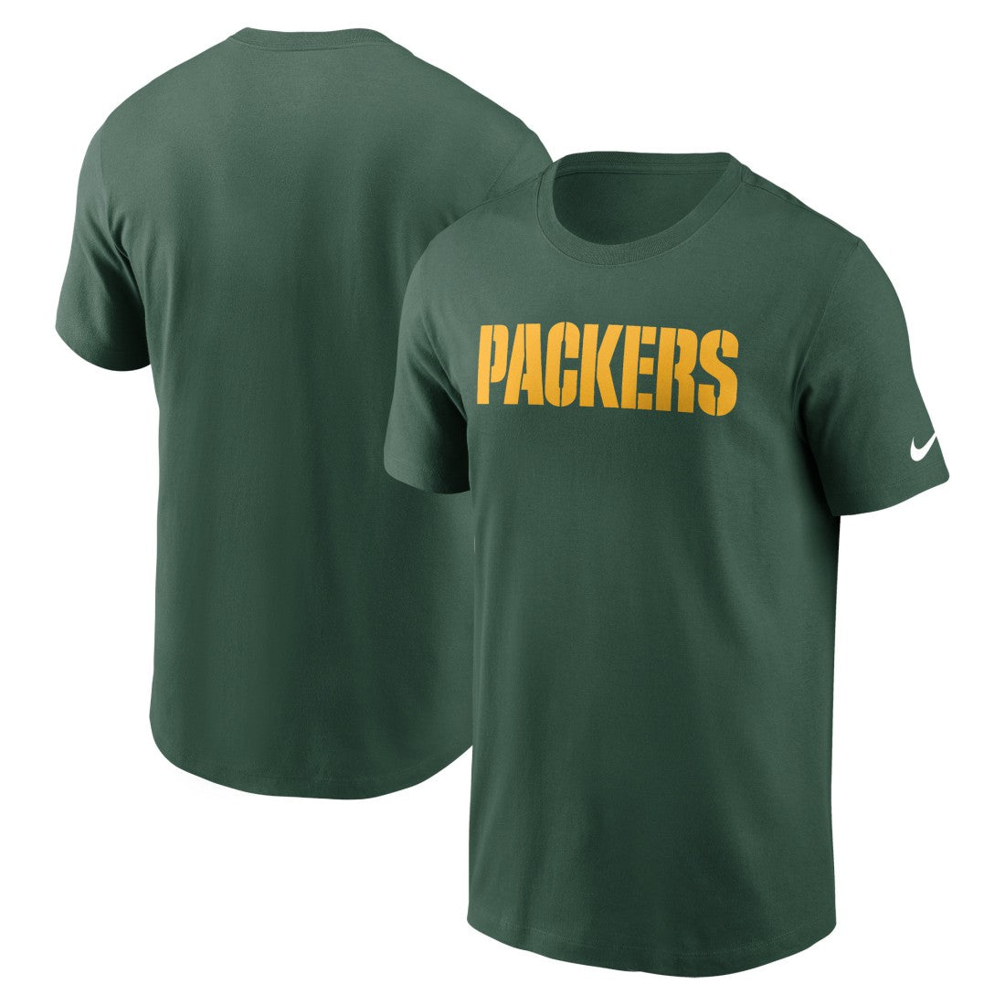 Green Bay Packers Primetime Wordmark Essential T-Shirt - Green sale