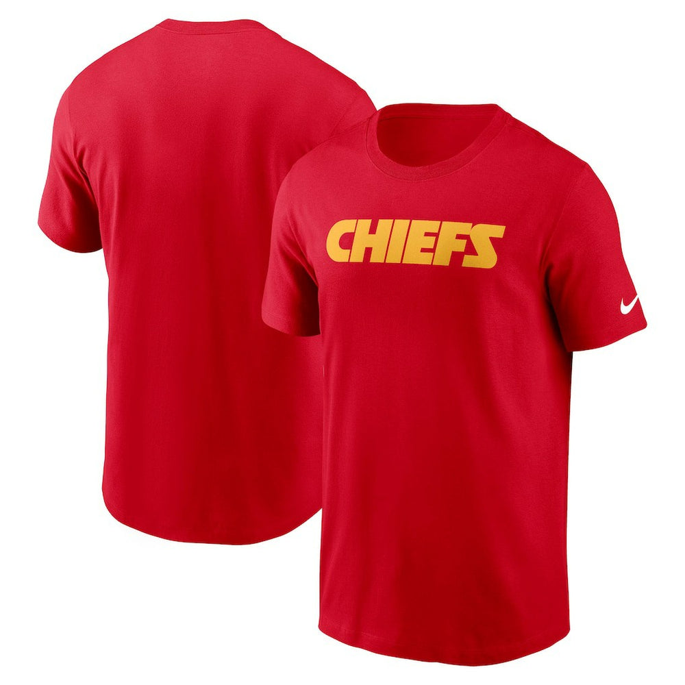 Kansas City Chiefs Primetime Wordmark Essential T-Shirt - Red discount
