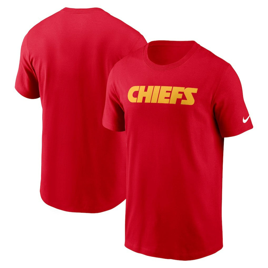 Kansas City Chiefs Primetime Wordmark Essential T-Shirt - Red discount
