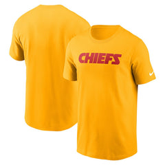 Kansas City Chiefs Primetime Wordmark Essential T-Shirt - Gold sale