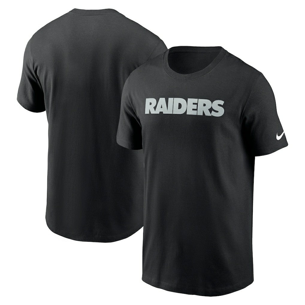 Las Vegas Raiders Primetime Wordmark Essential T-Shirt - Black for sale