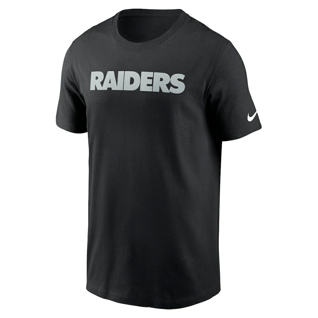 Las Vegas Raiders Primetime Wordmark Essential T-Shirt - Black for sale
