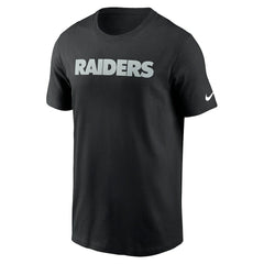 Las Vegas Raiders Primetime Wordmark Essential T-Shirt - Black for sale
