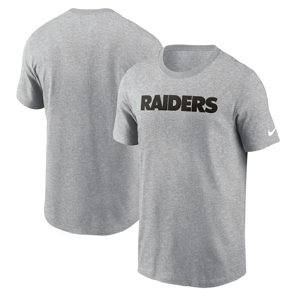 Las Vegas Raiders Primetime Wordmark Essential T-Shirt - Heather Gray sale