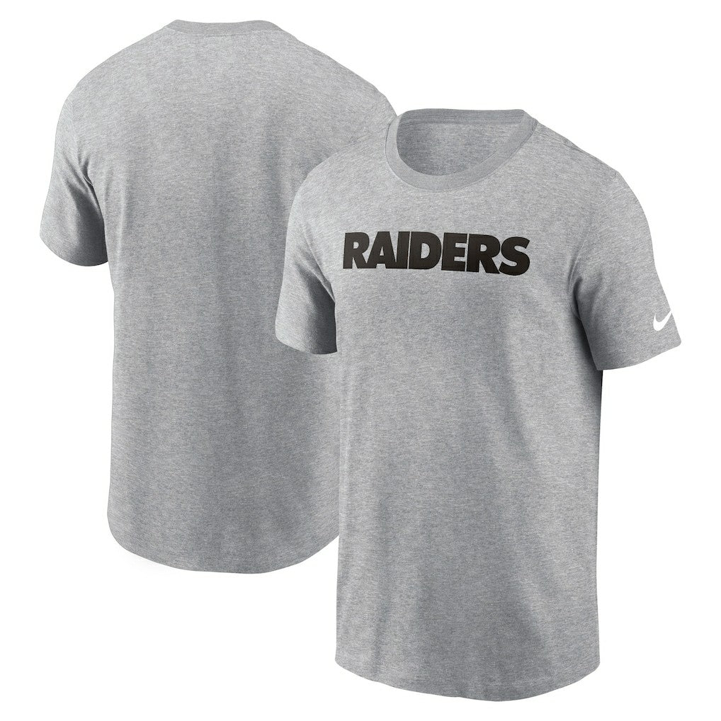Las Vegas Raiders Primetime Wordmark Essential T-Shirt - Heather Gray sale