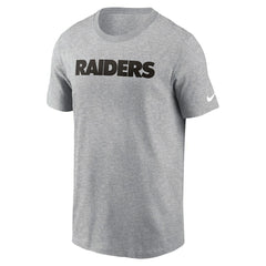 Las Vegas Raiders Primetime Wordmark Essential T-Shirt - Heather Gray sale