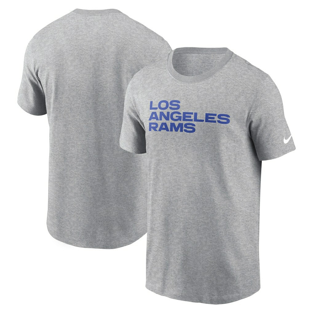 Los Angeles Rams Primetime Wordmark Essential T-Shirt - Heather Gray outlet