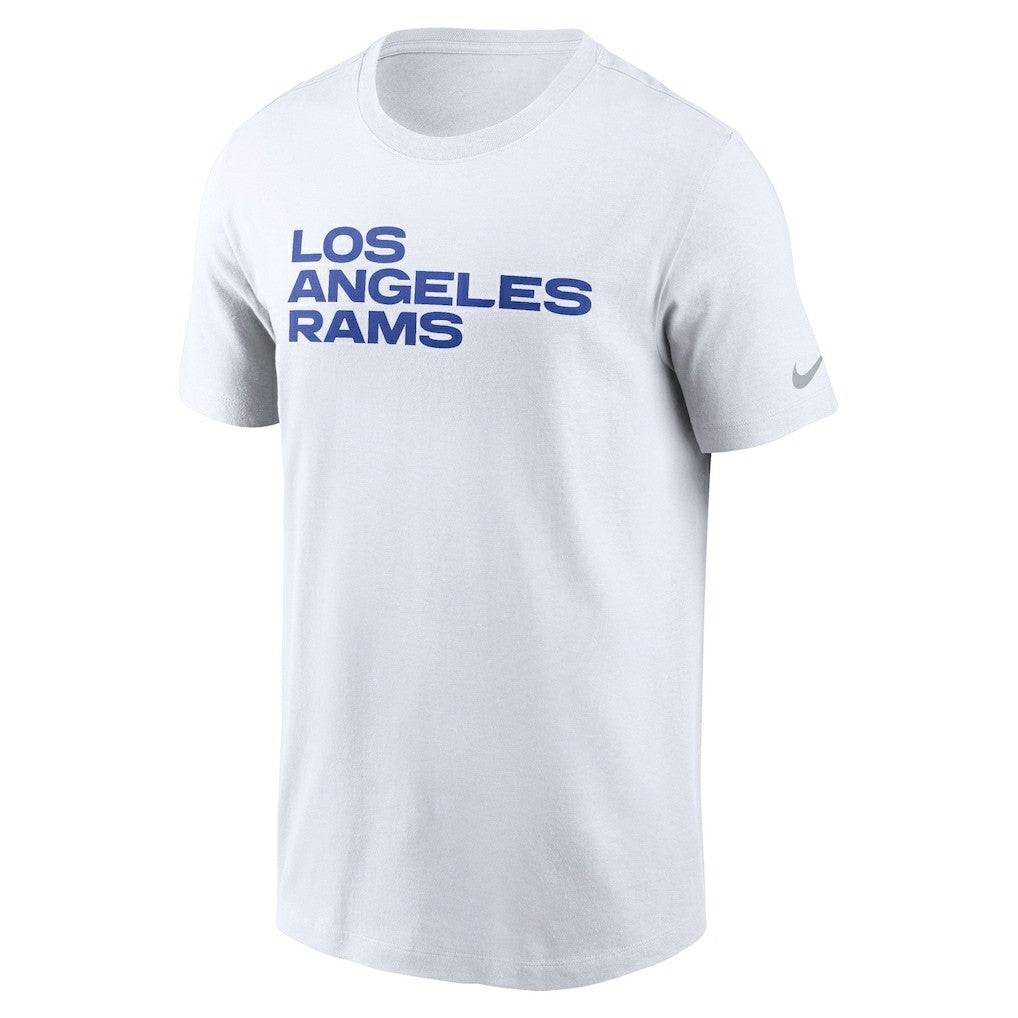Los Angeles Rams Primetime Wordmark Essential T-Shirt - White discount