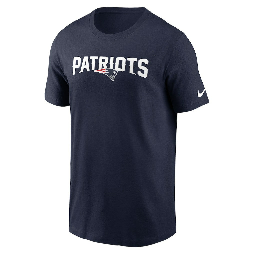 New England Patriots Primetime Wordmark Essential T-Shirt - Navy for sale
