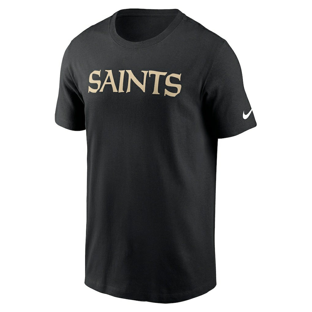 New Orleans Saints Primetime Wordmark Essential T-Shirt - Black for sale