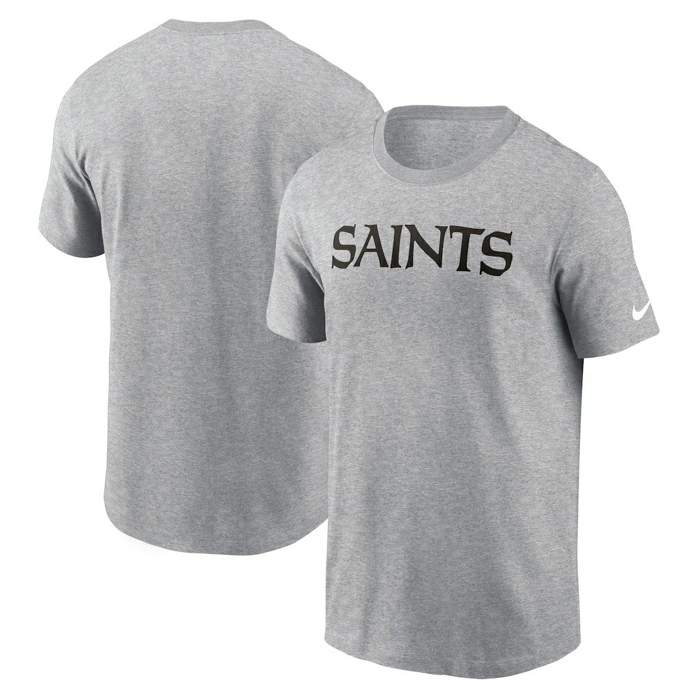 New Orleans Saints Primetime Wordmark Essential T-Shirt - Heather Gray sale