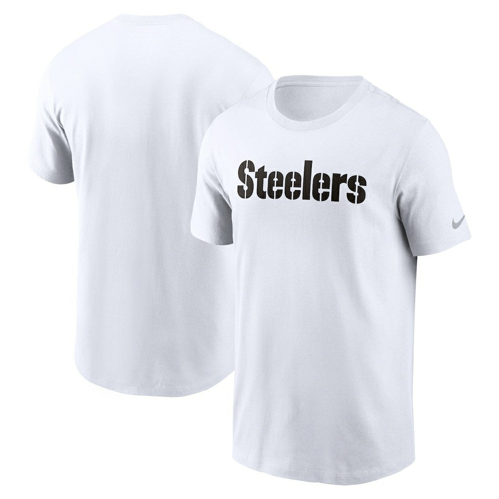 Pittsburgh Steelers Primetime Wordmark Essential T-Shirt - White cheap