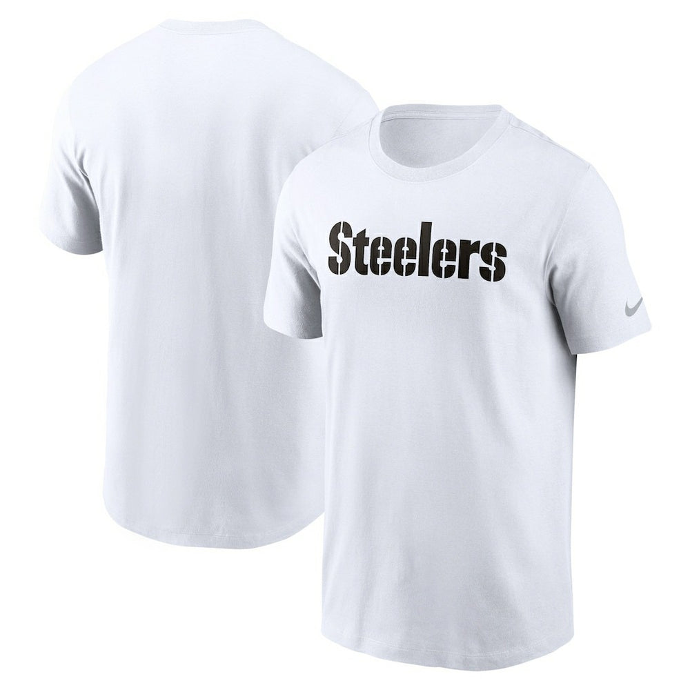 Pittsburgh Steelers Primetime Wordmark Essential T-Shirt - White cheap