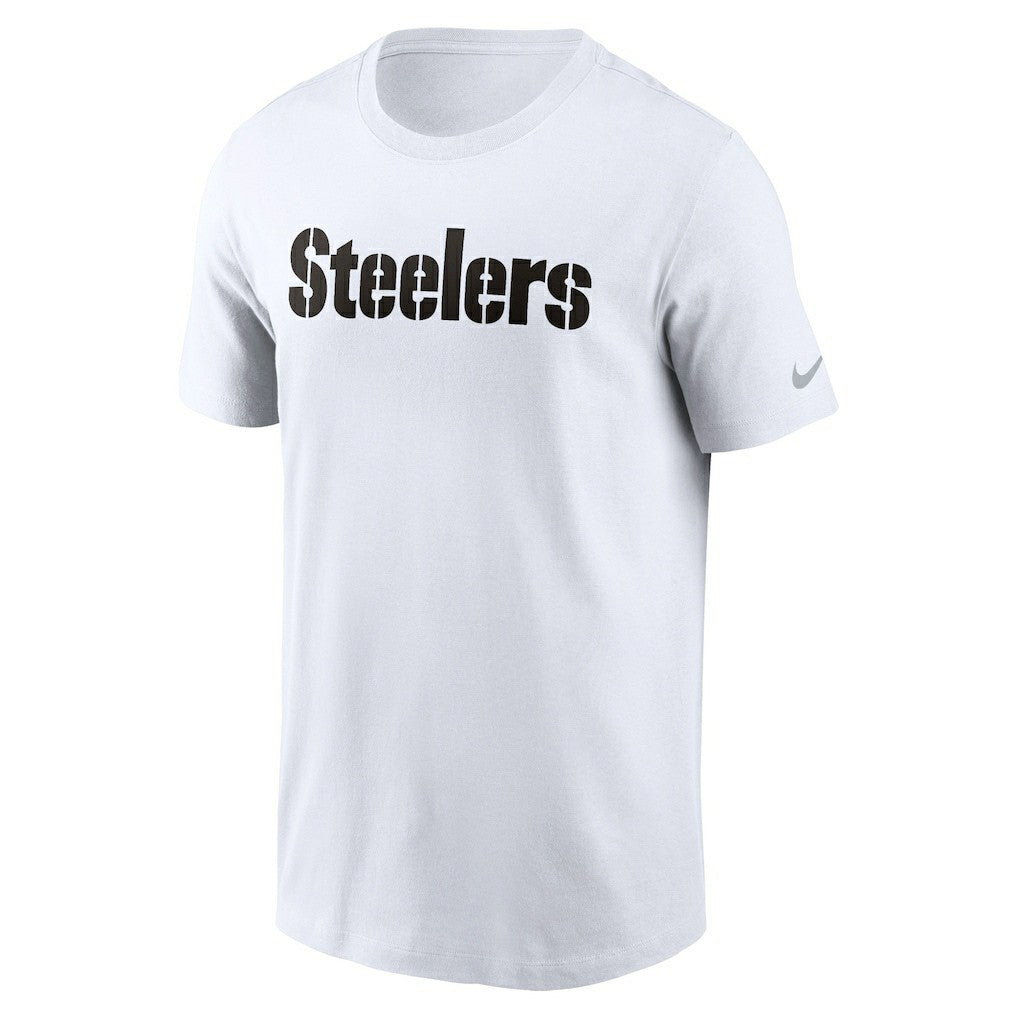 Pittsburgh Steelers Primetime Wordmark Essential T-Shirt - White cheap