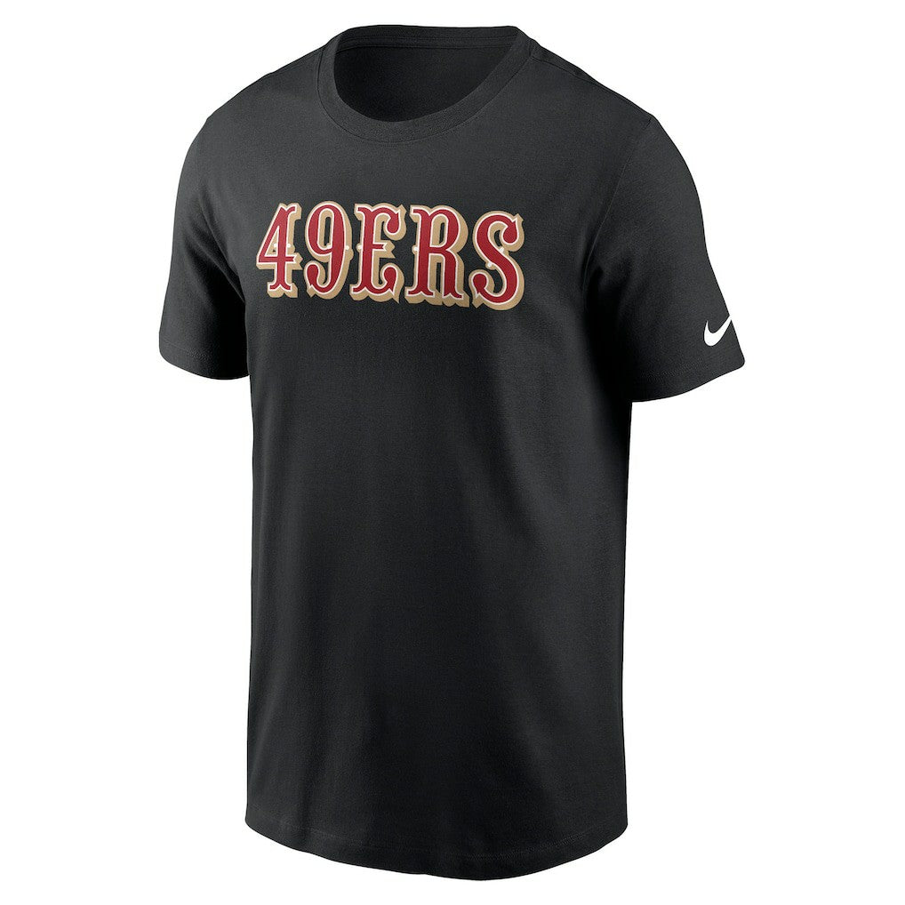 San Francisco 49ers Primetime Wordmark Essential T-Shirt - Black for sale