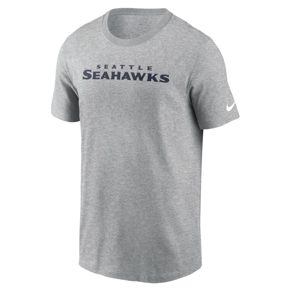 Seattle Seahawks Primetime Wordmark Essential T-Shirt - Heather Gray cheap