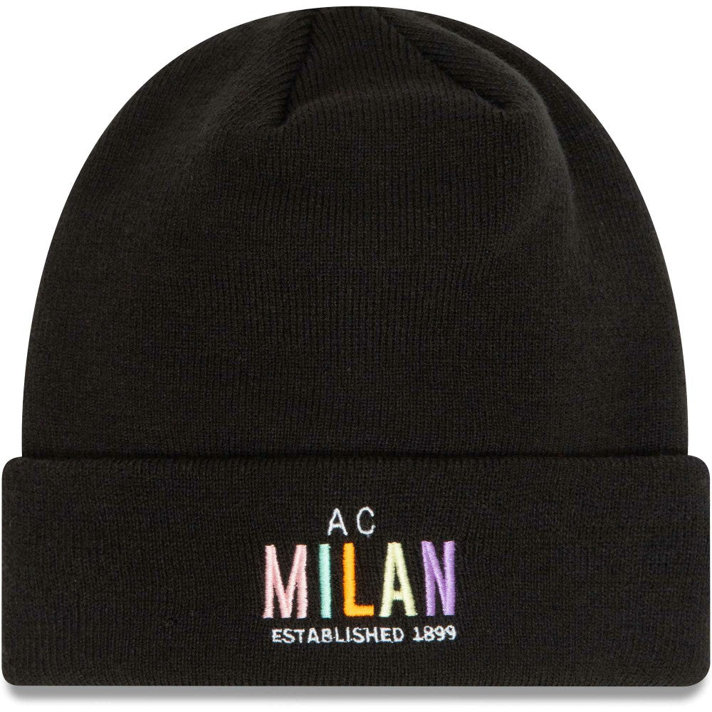AC Milan New Era Wordmark Cuffed Knit Hat - Black discount