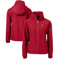 Texas Rangers Cutter & Buck Women's Charter Eco Recycled Full-Zip Jacket Red