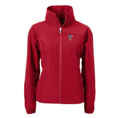 Texas Rangers Cutter & Buck Women's Charter Eco Recycled Full-Zip Jacket Red