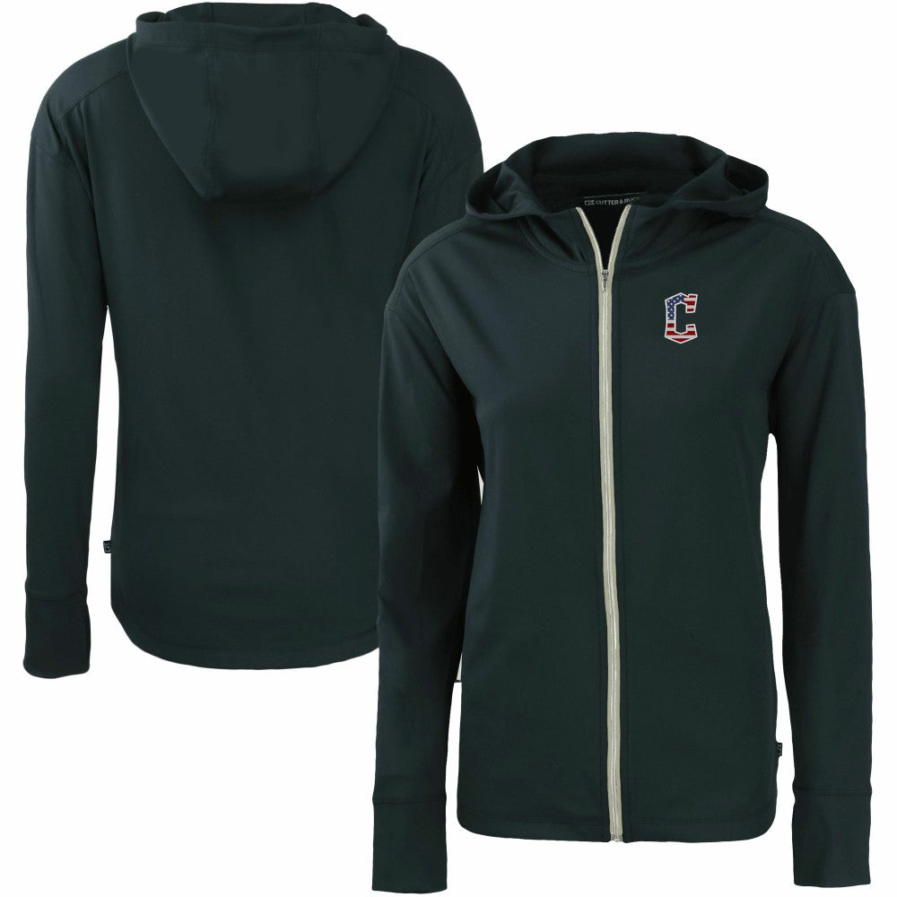 Cleveland Guardians Cutter & Buck Women's Daybreak Eco Recycled Full-Zip Hoodie Navy