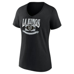 Los Angeles Kings Women's Slapshot V-Neck T-Shirt - Black T-shirts