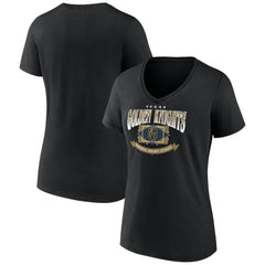 Vegas Golden Knights Women's Slapshot V-Neck T-Shirt - Black T-shirts