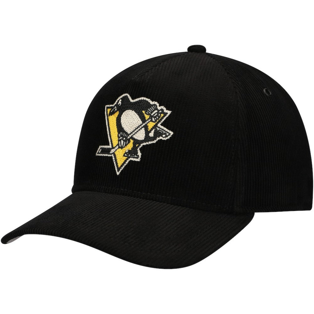 Pittsburgh Penguins American Needle Corduroy Chain Stitch Adjustable Hat - Black Hats