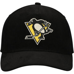 Pittsburgh Penguins American Needle Corduroy Chain Stitch Adjustable Hat - Black Hats