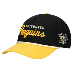 Pittsburgh Penguins American Needle Roscoe Washed Twill Adjustable Hat - Black/Gold Hats