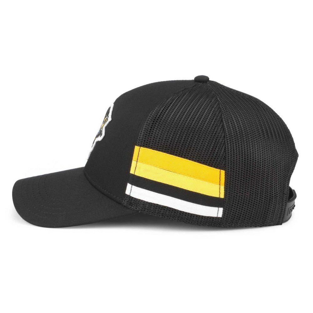 Pittsburgh Penguins American Needle HotFoot Stripes Trucker Adjustable Hat - Black Hats