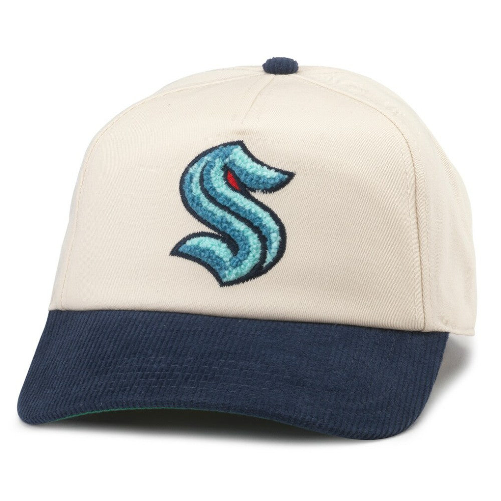 Seattle Kraken American Needle Burnett Adjustable Hat - White/Deep Sea Blue Hats