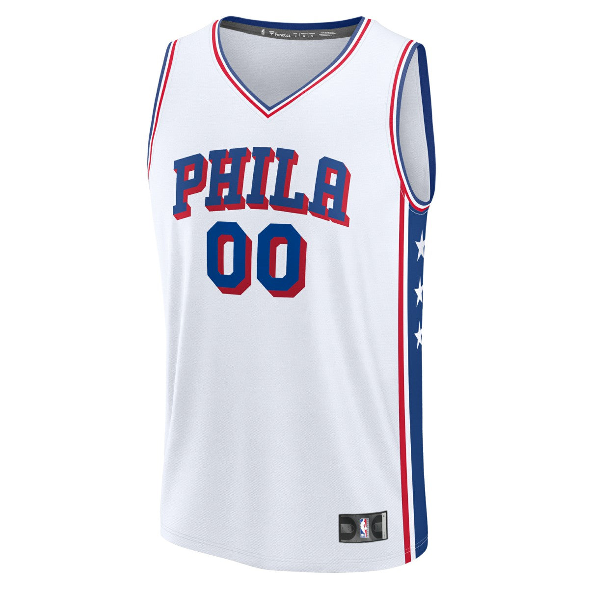 Philadelphia 76ers Youth Fast Break Custom Replica Jersey - White - Association Edition online
