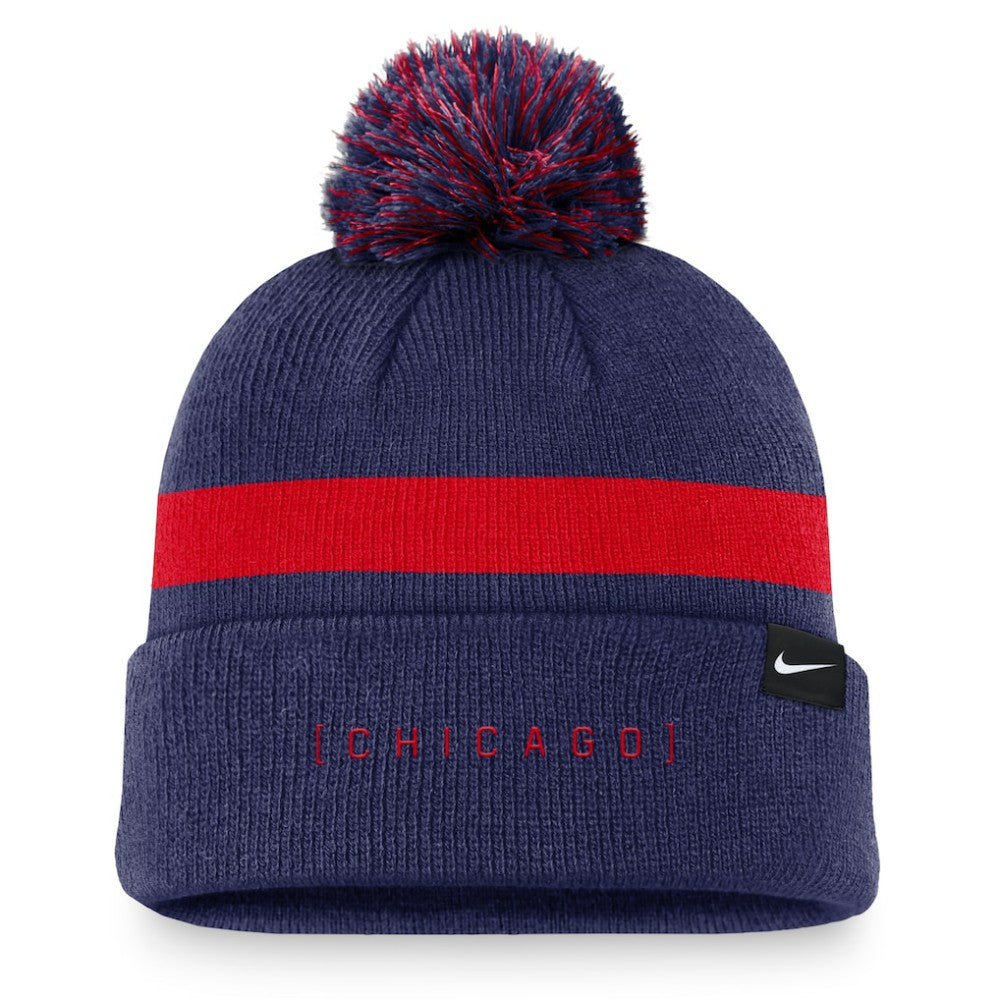 Chicago Cubs Hometown Peak Cuffed Knit Hat with Pom Royal