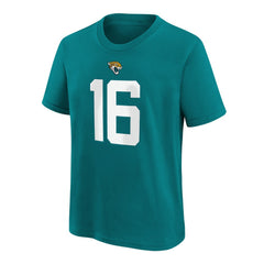 Trevor Lawrence Jacksonville Jaguars Youth Player Name & Number T-Shirt - Teal online