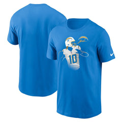Justin Herbert Los Angeles Chargers Player Graphic T-Shirt - Powder Blue for sale
