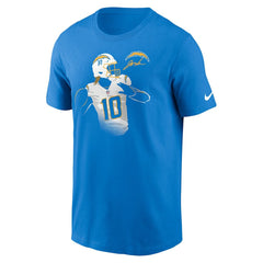 Justin Herbert Los Angeles Chargers Player Graphic T-Shirt - Powder Blue for sale