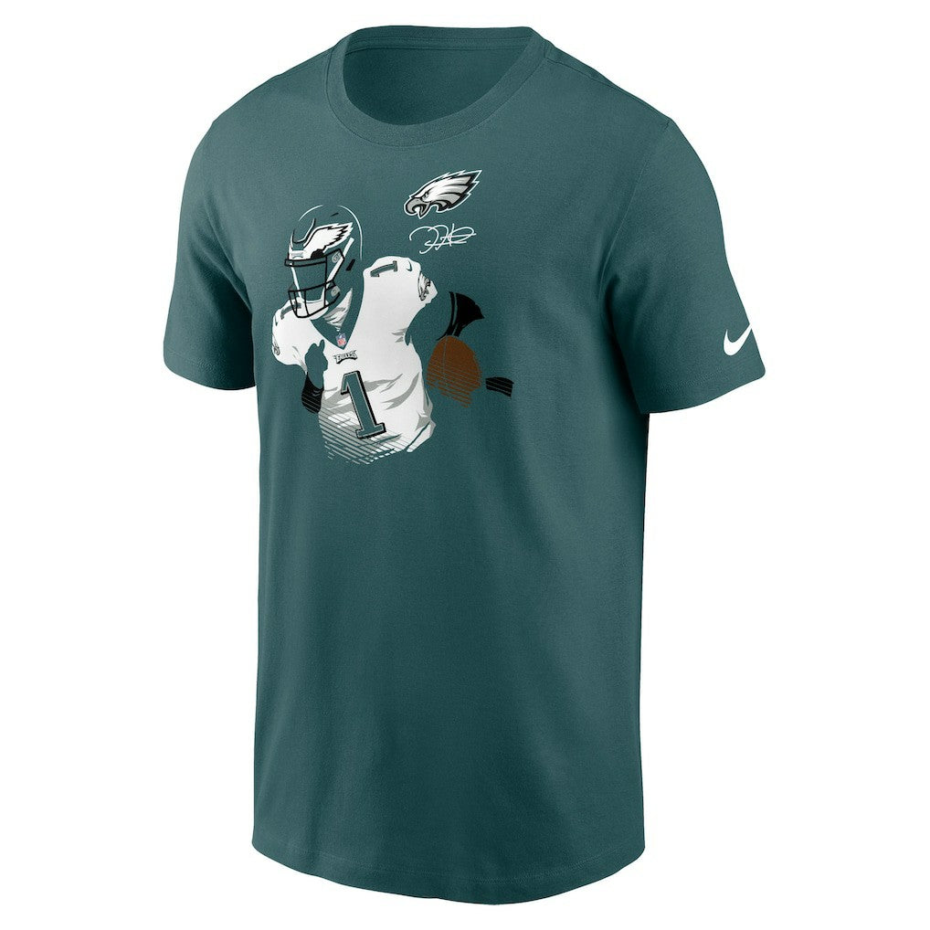 Jalen Hurts Philadelphia Eagles Player Graphic T-Shirt - Midnight Green cheap