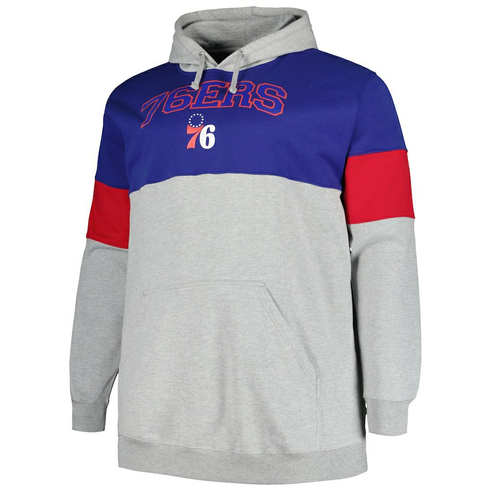 Philadelphia 76ers Big & Tall Pullover Hoodie - Royal/Red cheap