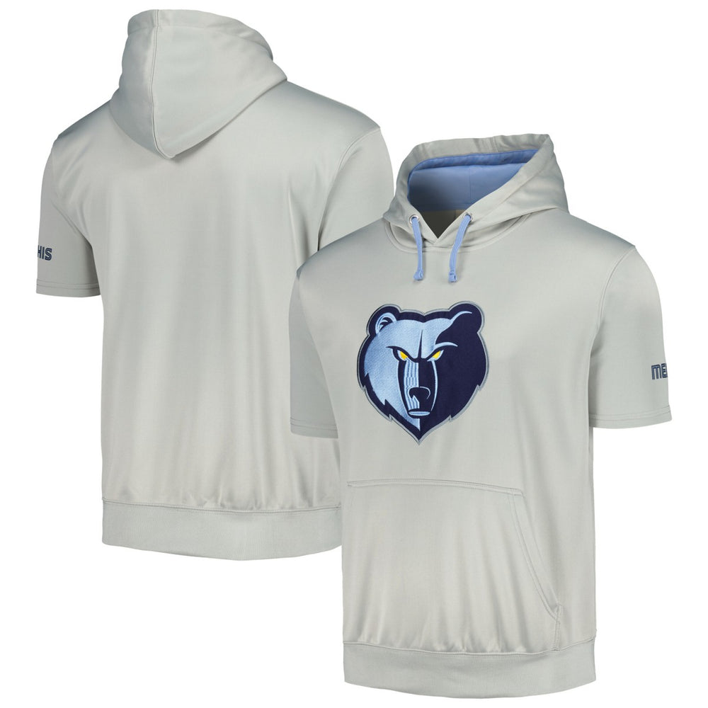 Memphis Grizzlies Short Sleeve Pullover Hoodie - Silver/Light Blue cheap