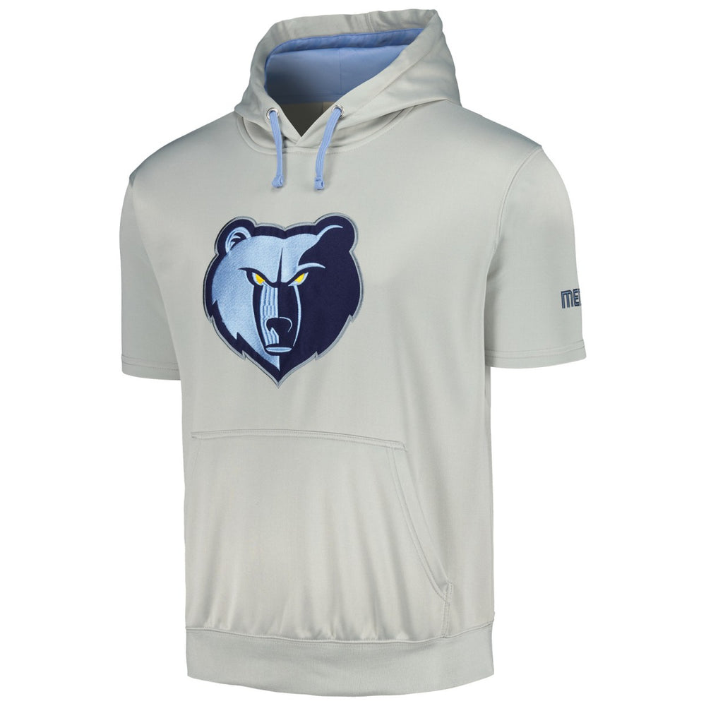 Memphis Grizzlies Short Sleeve Pullover Hoodie - Silver/Light Blue cheap