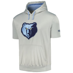 Memphis Grizzlies Short Sleeve Pullover Hoodie - Silver/Light Blue cheap