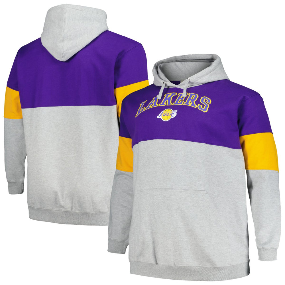 Los Angeles Lakers Big & Tall Pullover Hoodie - Purple/Gold cheap
