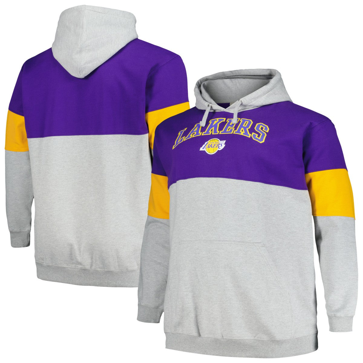 Los Angeles Lakers Big & Tall Pullover Hoodie - Purple/Gold cheap
