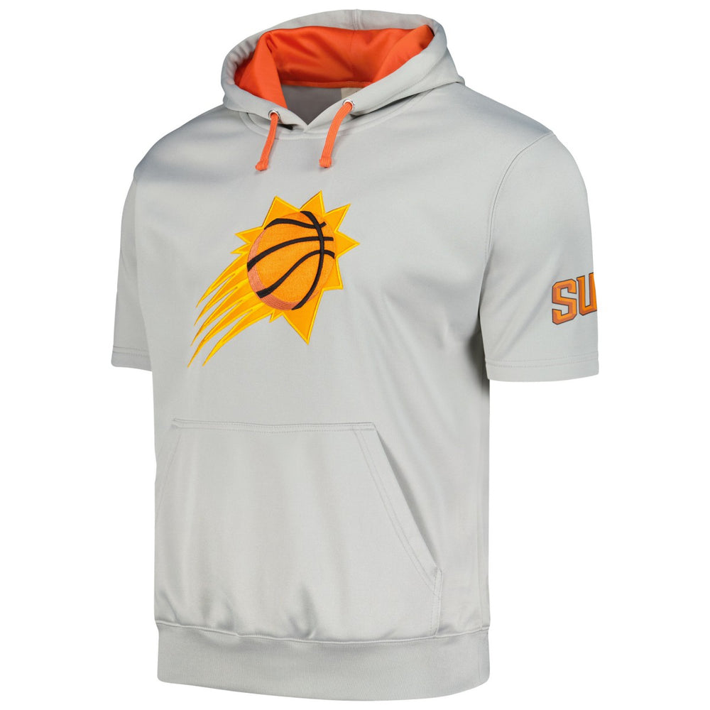 Phoenix Suns Short Sleeve Pullover Hoodie - Silver/Orange sale