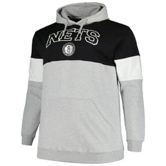 Brooklyn Nets Big & Tall Pullover Hoodie - Black/White online