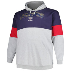 New Orleans Pelicans Big & Tall Pullover Hoodie - Navy/Red outlet